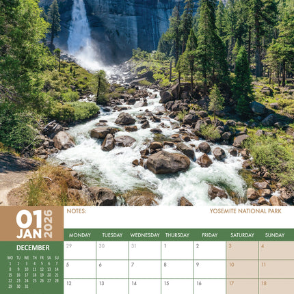 CalendarsRUs National Parks A3 Kalender 2026