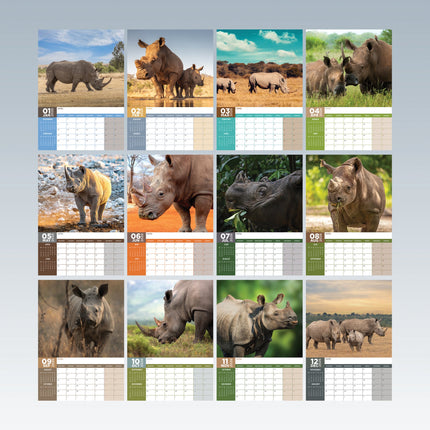 CalendarsRUs Neushoorn A3 Kalender 2026
