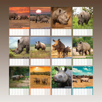 CalendarsRUs Neushoorn A3 Kalender 2027