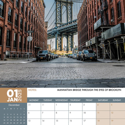 CalendarsRUs New York A3 Kalender 2025