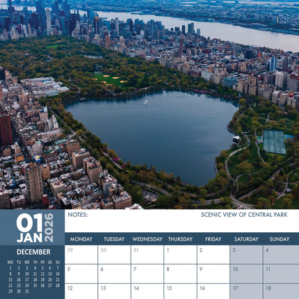 CalendarsRUs New York A3 Kalender 2026