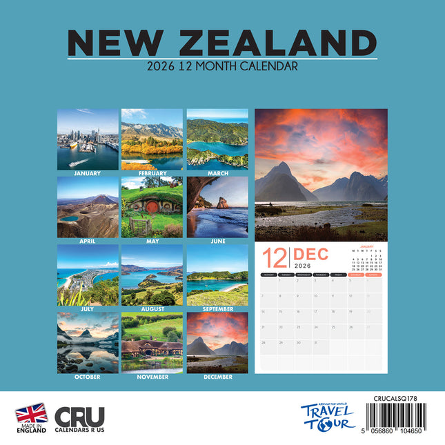 CalendarsRUs Nieuw Zeeland Kalender 2026