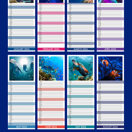 CalendarsRUs Onderwater Wereld Slimline Kalender 2026