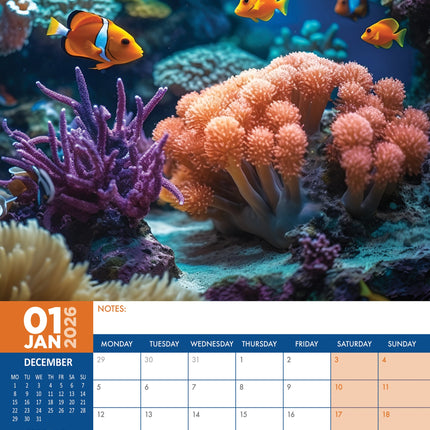 CalendarsRUs Onderwaterwereld A3 Kalender 2026