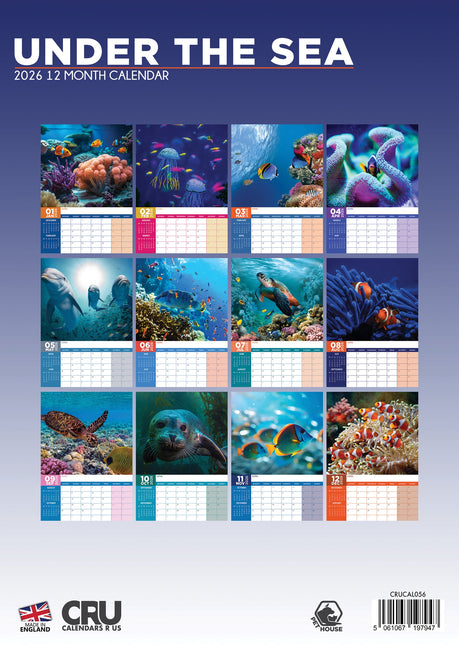 CalendarsRUs Onderwaterwereld A3 Kalender 2026