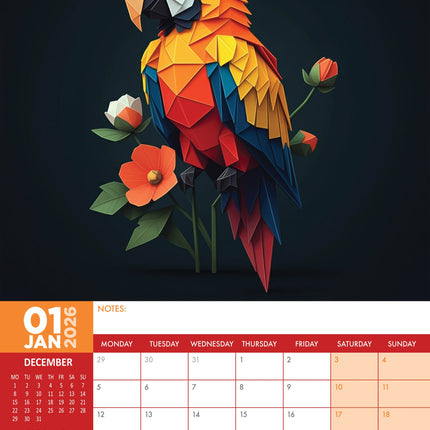 CalendarsRUs Origami A3 Kalender 2026