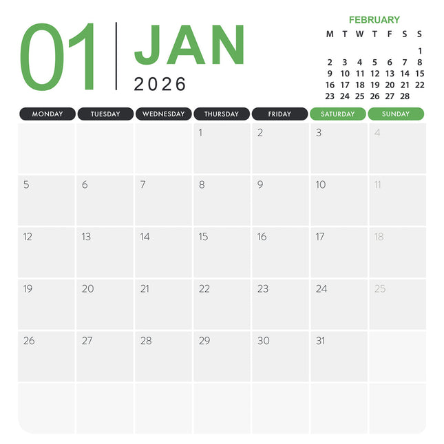 CalendarsRUs Panda Kalender 2026
