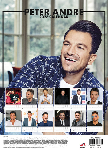 CalendarsRUs Peter Andre A3 Kalender 2026