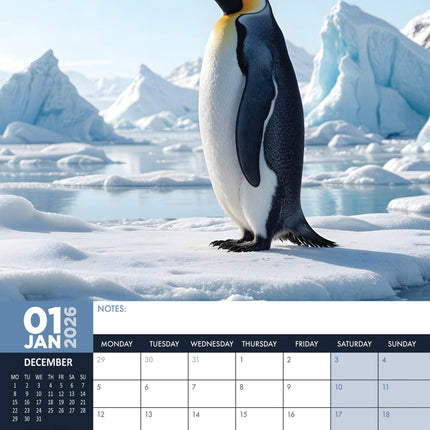 CalendarsRUs Pinguin A3 Kalender 2026
