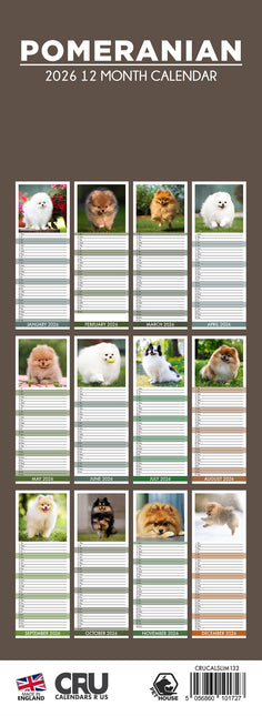 CalendarsRUs Pomeriaan Slimline Kalender 2026