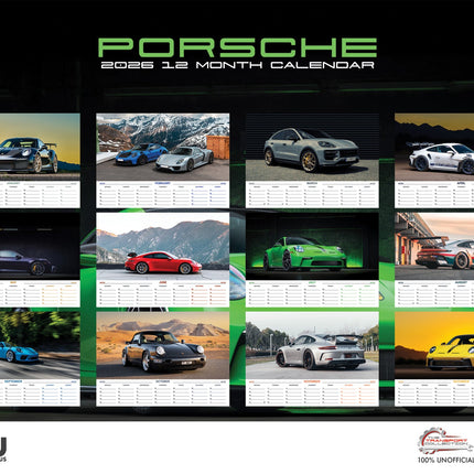 CalendarsRUs Porsche A3 Kalender 2026