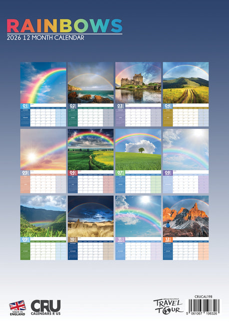CalendarsRUs Regenbogen A3 Kalender 2026
