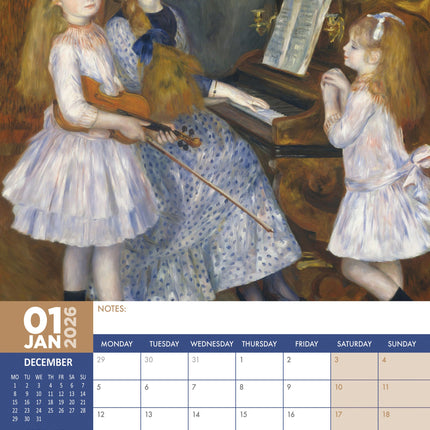 CalendarsRUs Renoir A3 Kalender 2026