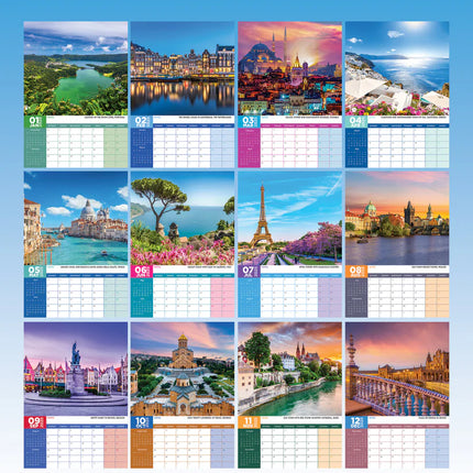 CalendarsRUs Romantic Europe A3 Kalender 2025