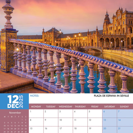 CalendarsRUs Romantic Europe A3 Kalender 2025