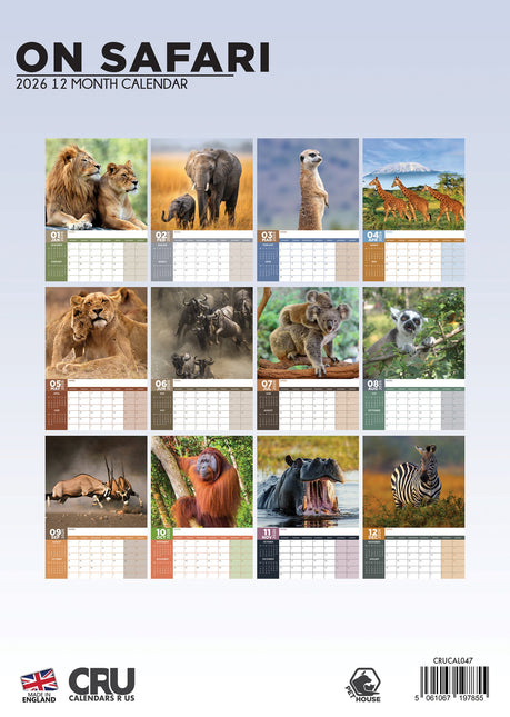 CalendarsRUs Safari A3 Kalender 2026