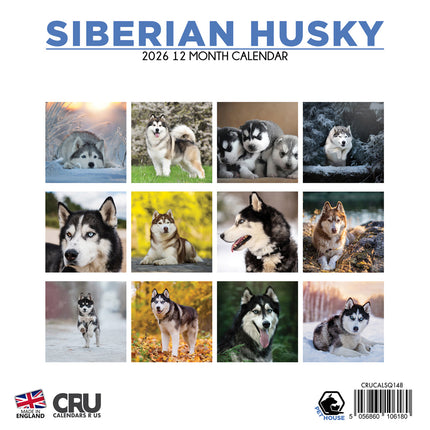 CalendarsRUs Siberische Husky Kalender 2026