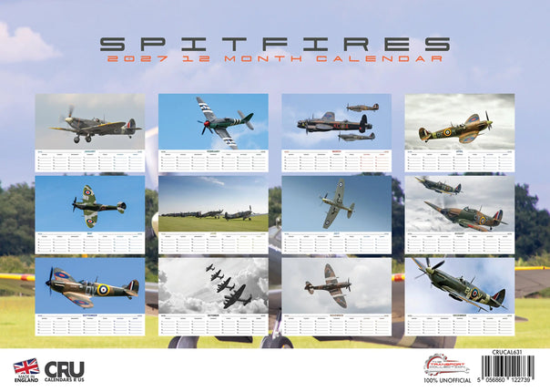 CalendarsRUs Spitfires A3 Kalender 2027