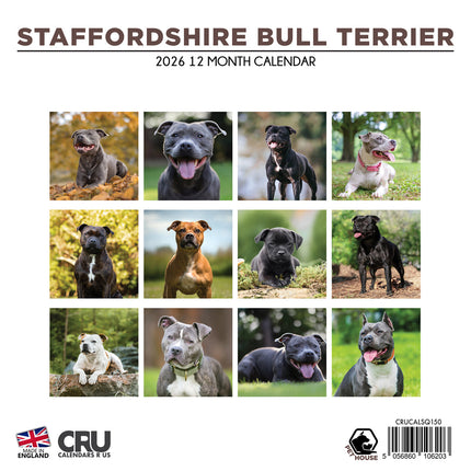CalendarsRUs Staffordshire Bull Terrier Kalender 2026