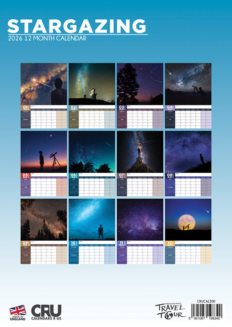 CalendarsRUs Stargazing A3 Kalender 2026