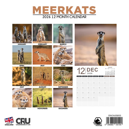 CalendarsRUs Stokstaartjes Kalender 2026