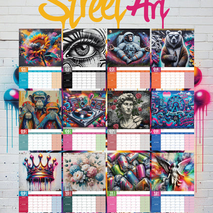 CalendarsRUs Street Art A3 Kalender 2026