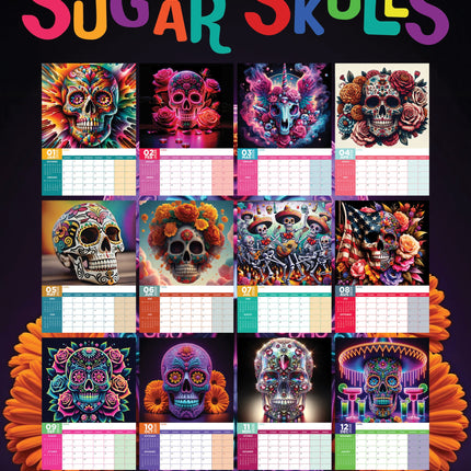 CalendarsRUs Sugar Skulls A3 Kalender 2026