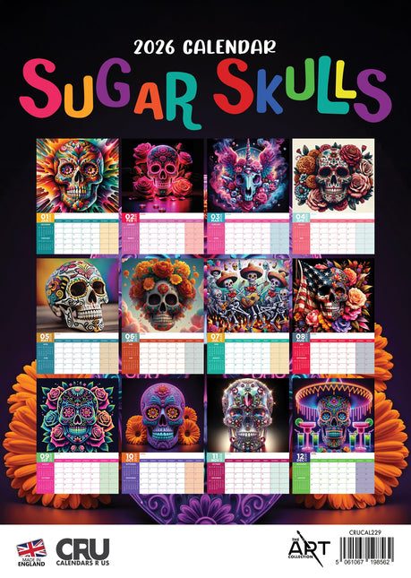 CalendarsRUs Sugar Skulls A3 Kalender 2026