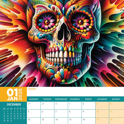 CalendarsRUs Sugar Skulls A3 Kalender 2026