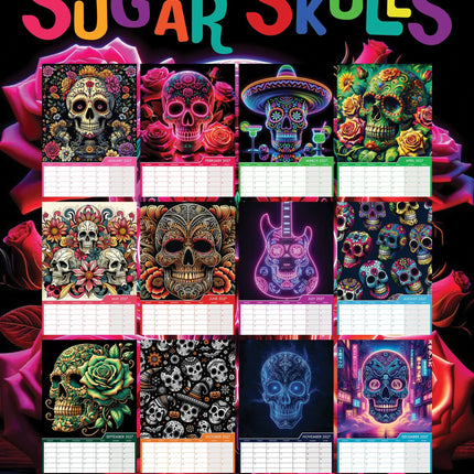 CalendarsRUs Sugar Skulls A3 Kalender 2027