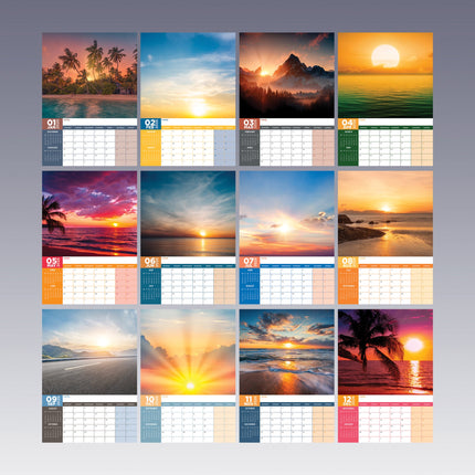 CalendarsRUs Sunsets A3 Kalender 2026
