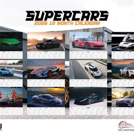 CalendarsRUs Supercars A3 Kalender 2026