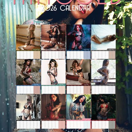 CalendarsRUs Tattoo Girls A3 Kalender 2026