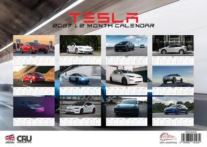 CalendarsRUs Tesla A3 Kalender 2027