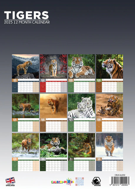 CalendarsRUs Tijger A3 Kalender 2025