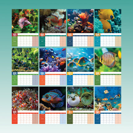 CalendarsRUs Tropische Vissen A3 Kalender 2026
