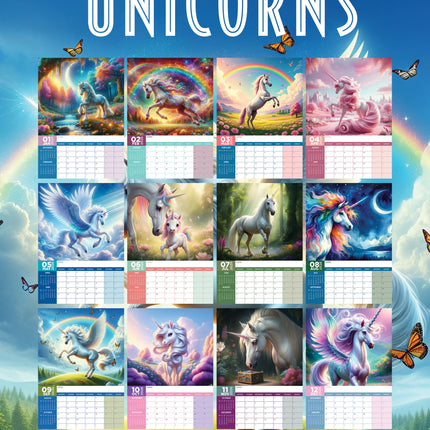 CalendarsRUs Unicorns A3 Kalender 2026