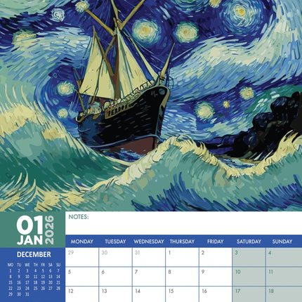 CalendarsRUs Van Gogh A3 Kalender 2026