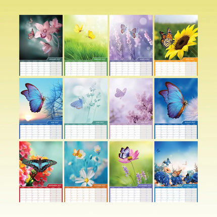 CalendarsRUs Vlinder A3 Kalender 2027