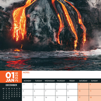 CalendarsRUs Vulkanen A3 Kalender 2026