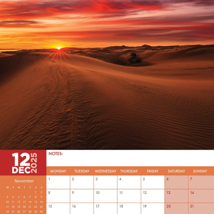 CalendarsRUs Woestijn Kalender 2025