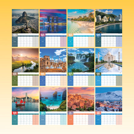 CalendarsRUs World Travel A3 Kalender 2026