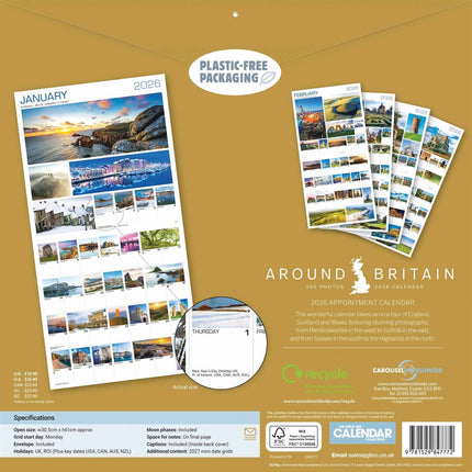 CarouselCalendars 365 Days Around Britain Kalender 2026