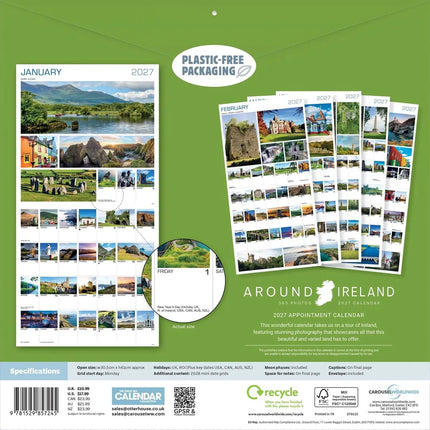 CarouselCalendars 365 Days Around Ireland Kalender 2027