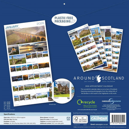 CarouselCalendars 365 Days Around Scotland Kalender 2026