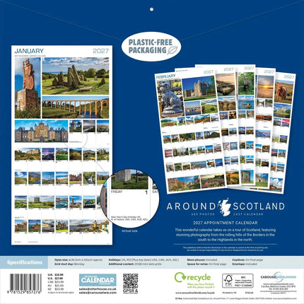 CarouselCalendars 365 Days Around Scotland Kalender 2027