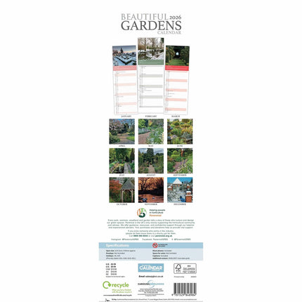 CarouselCalendars Alan Titchmarsh, Tuinen Kalender 2026 Slimline