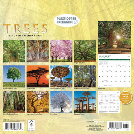 CarouselCalendars Bomen Kalender 2026