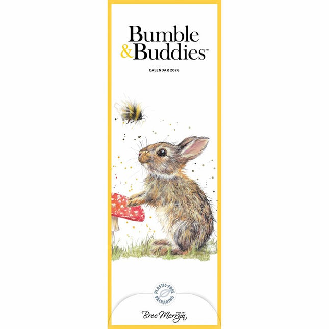 CarouselCalendars Bree Merryn, Bumble and Buddies Slimline Kalender 2026