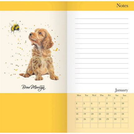 CarouselCalendars Bree Merryn, Bumble & Buddies Slim Agenda 2025